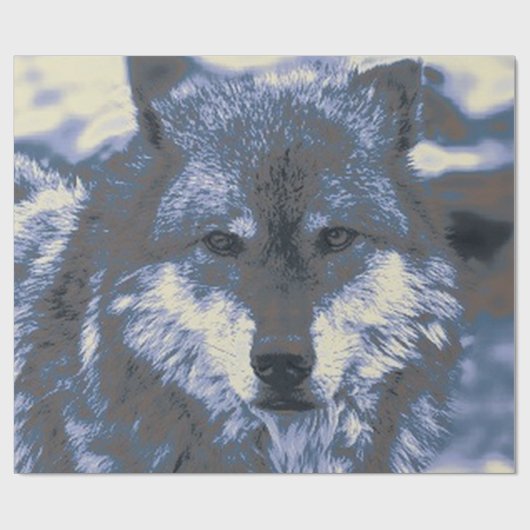 phantastisch Wolf Geschenkpapier (Flach)