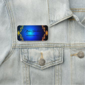 Phantastisch wunderschönes Blau und Gold Namensschild (Beispiel)