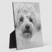 Phantastisch Yorkie Poo in Sepia Tones Fotoplatte (Seite)