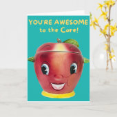 Phantastisch zu Core Lächeln Red Apple Big Eyes Karte (Gelbe Blume)