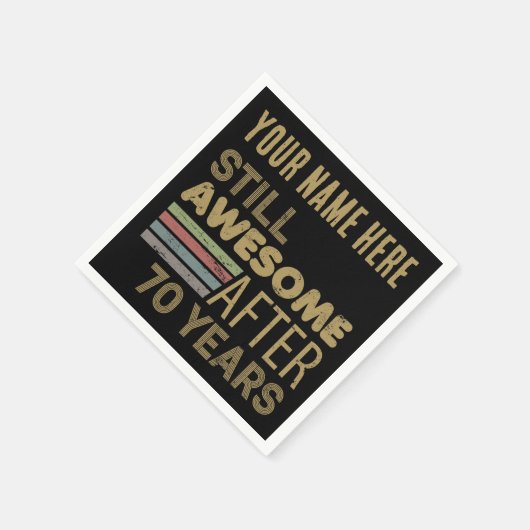 Phantastische 70. Geburtstagskamera Serviette (Ecke)