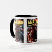 Phantastische Abenteuer #2 Retro Sci Fi Comic Book Tasse (Vorderseite Links)