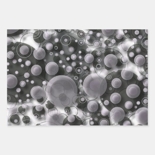 Phantastische abstrakte Blasen und Kreise Geschenkpapier Set (Vorderseite 3)