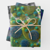 Phantastische abstrakte Blasen und Kreise Geschenkpapier Set (Beispiel)