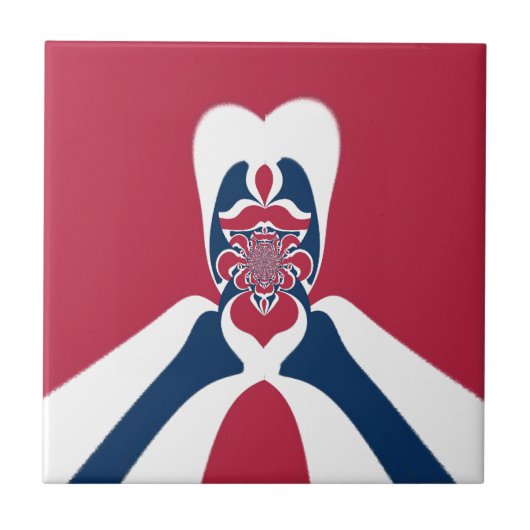 Phantastische Abstrakte E.T. Art Print Fliese (Vorderseite)