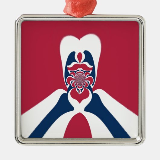 Phantastische Abstrakte E.T. Art Print Ornament Aus Metall (Vorne)