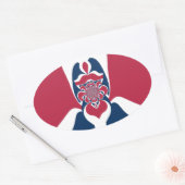 Phantastische Abstrakte E.T. Art Print Ovaler Aufkleber (Umschlag)