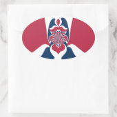 Phantastische Abstrakte E.T. Art Print Ovaler Aufkleber (Tasche)