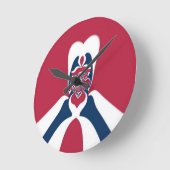 Phantastische Abstrakte E.T. Art Print Runde Wanduhr (Winkel)