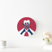 Phantastische Abstrakte E.T. Art Print Runde Wanduhr (Zuhause)