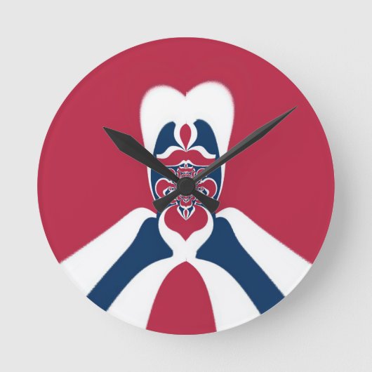 Phantastische Abstrakte E.T. Art Print Runde Wanduhr (Vorderseite)