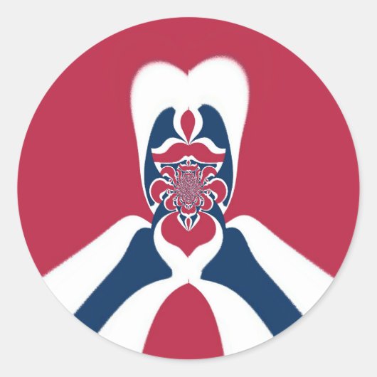 Phantastische Abstrakte E.T. Art Print Runder Aufkleber (Vorderseite)