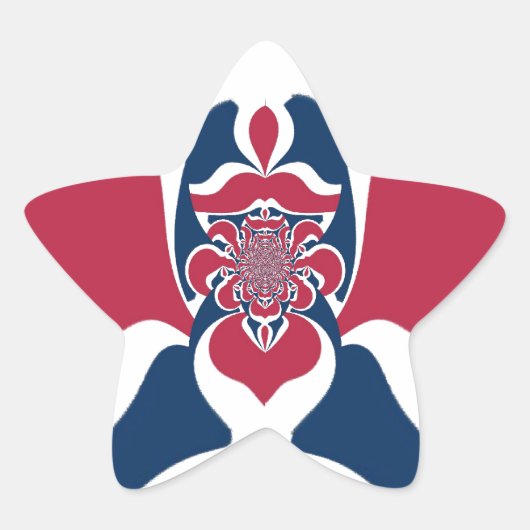 Phantastische Abstrakte E.T. Art Print Stern-Aufkleber (Vorderseite)