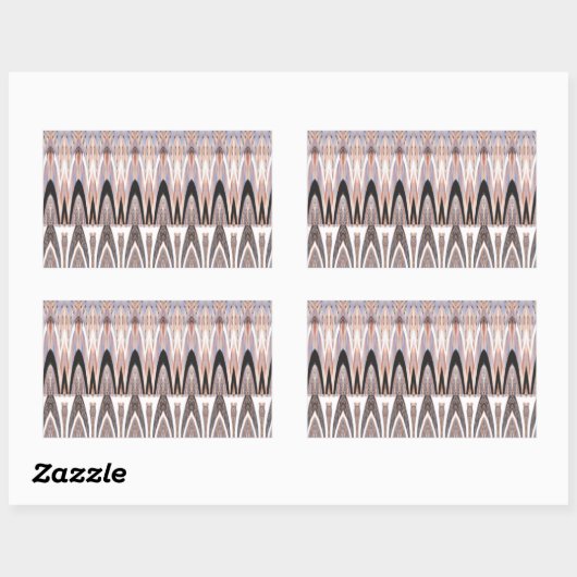 Phantastische Abstrakte Musterkunst Rechteckiger Aufkleber (Blatt)