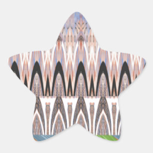 Phantastische Abstrakte Musterkunst Stern-Aufkleber
