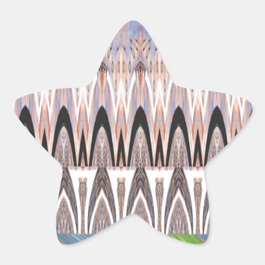 Phantastische Abstrakte Musterkunst Stern-Aufkleber (Vorderseite)