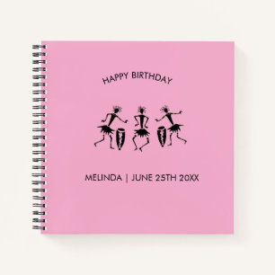 Phantastische afrikanische Kunst, Happy Birthday D Notizblock