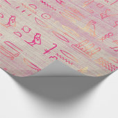 Phantastische ägyptische Hieroglyphen  Geschenkpapier (Ecke)