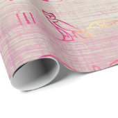 Phantastische ägyptische Hieroglyphen  Geschenkpapier (Rolleneckpunkt)