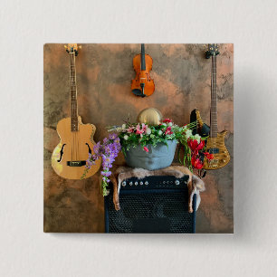 Phantastische akustische Gitarre Button