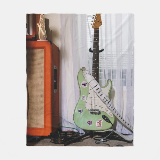 Phantastische akustische Gitarre Fleecedecke (Vorderseite)