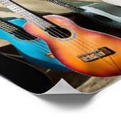 Phantastische akustische Gitarre Poster (Ecke)
