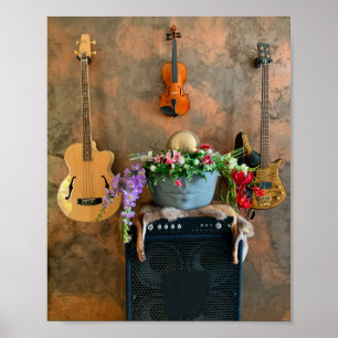 Phantastische akustische Gitarre Poster
