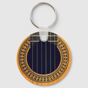 Phantastische akustische Gitarre Schlüsselanhänger