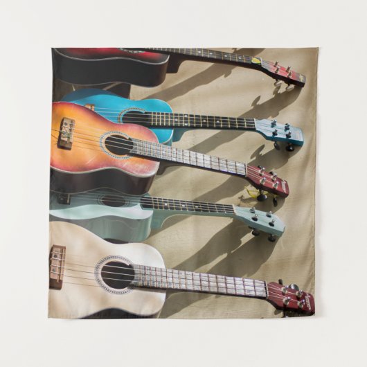 Phantastische akustische Gitarre Wandteppich (Vorderseite (Horizontal))