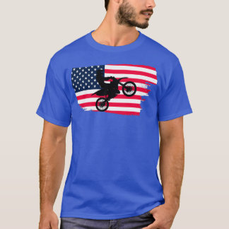 Phantastische amerikanische Flagge Dirt bikeMotocr T-Shirt