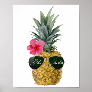 Phantastische Ananas-Shirts - Aloha Beaches Tropis Poster