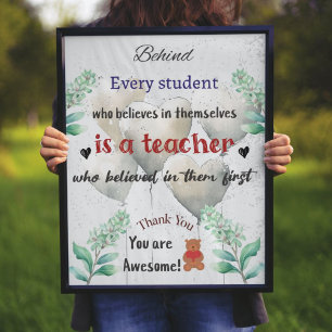 Phantastische Angebote für Lehrerbewertung Poster