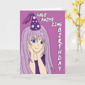Phantastische Anime Zing Geburtstagskarte Karte (Gelbe Blume)