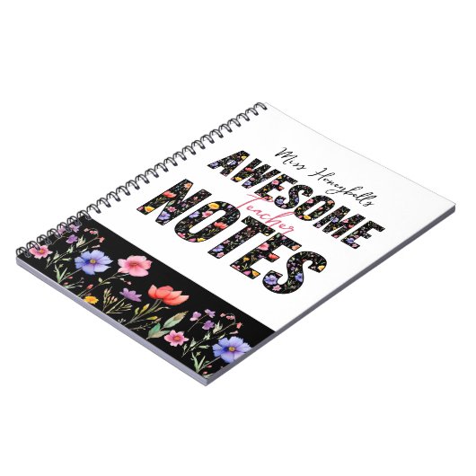 Phantastische Anmerkungen Hübsche Wildblume benutz Notizblock (Linke Seite)