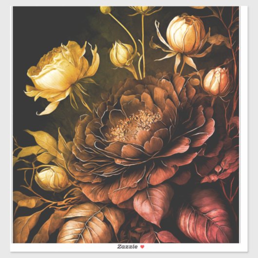 Phantastische Anordnung Rust Akzentuieren Vintage  Aufkleber (Blatt)