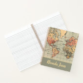 Phantastische antike Weltkarte Notizblock (Innenseite)