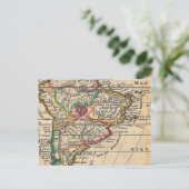 Phantastische Antikkarte Südamerikas Postkarte (Stehend Vorderseite)