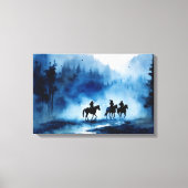 Phantastische Aquarellmalerei in den USA Leinwanddruck (Vorderseite)