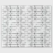 Phantastische Aquarellpfeifen Spritzer grau Geschenkpapier (Flach)