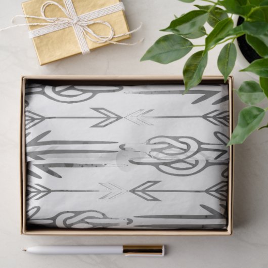 Phantastische Aquarellpfeifen Spritzer grau Seidenpapier (Geschenk)