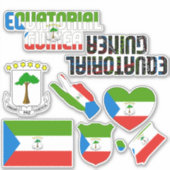 Phantastische äquatoriale Guinea formt Staatssymbo Aufkleber (Vorderseite)