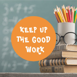 Phantastische Arbeitslehrer Förderung der klassisc Runder Aufkleber