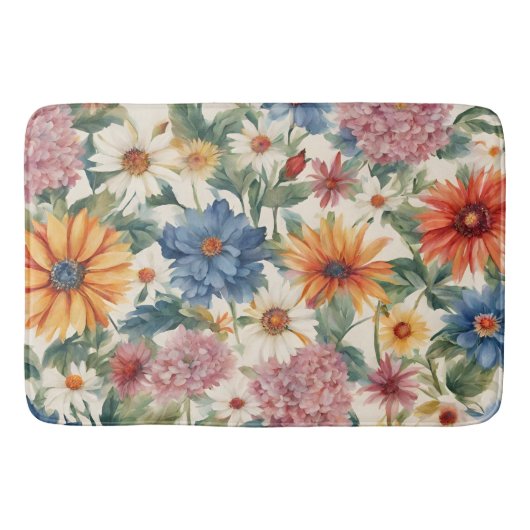 Phantastische Ausschreibung Sommergarten Blume Badematte (Vorderseite)