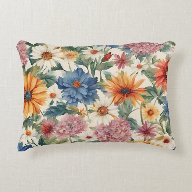 Phantastische Ausschreibung Sommergarten Blume Dekokissen (Vorderseite)