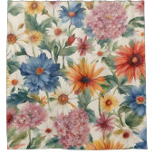 Phantastische Ausschreibung Sommergarten Blume Duschvorhang (Vorderseite)