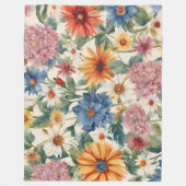 Phantastische Ausschreibung Sommergarten Blume Fleecedecke (Vorderseite)