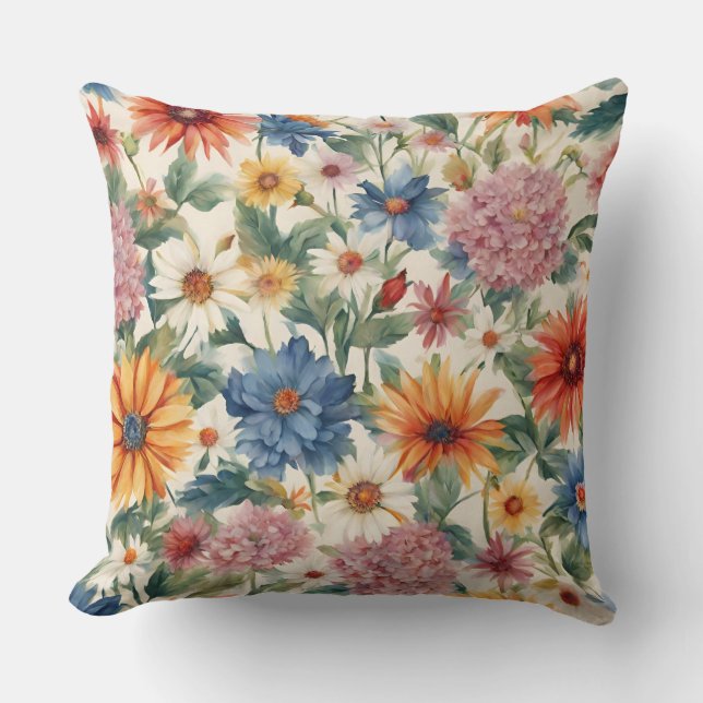 Phantastische Ausschreibung Sommergarten Blume Kissen (Vorderseite)