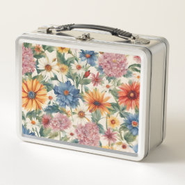 Phantastische Ausschreibung Sommergarten Blume Metall Brotdose