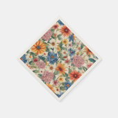 Phantastische Ausschreibung Sommergarten Blume Serviette (Ecke)