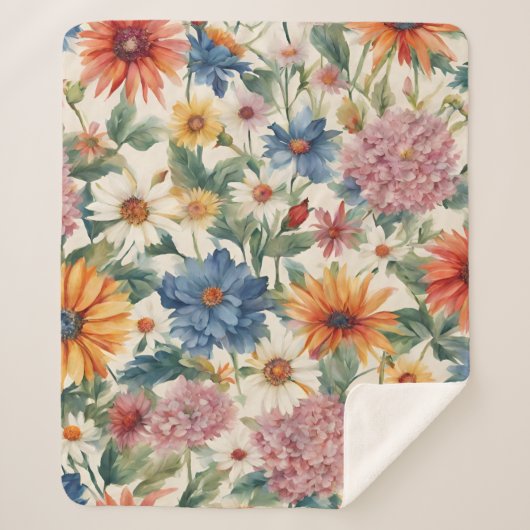 Phantastische Ausschreibung Sommergarten Blume Sherpadecke (Vorderseite)